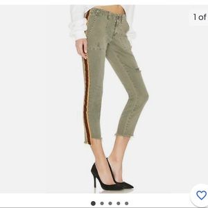 PAM & GELA Military Green Side Stripe Pants